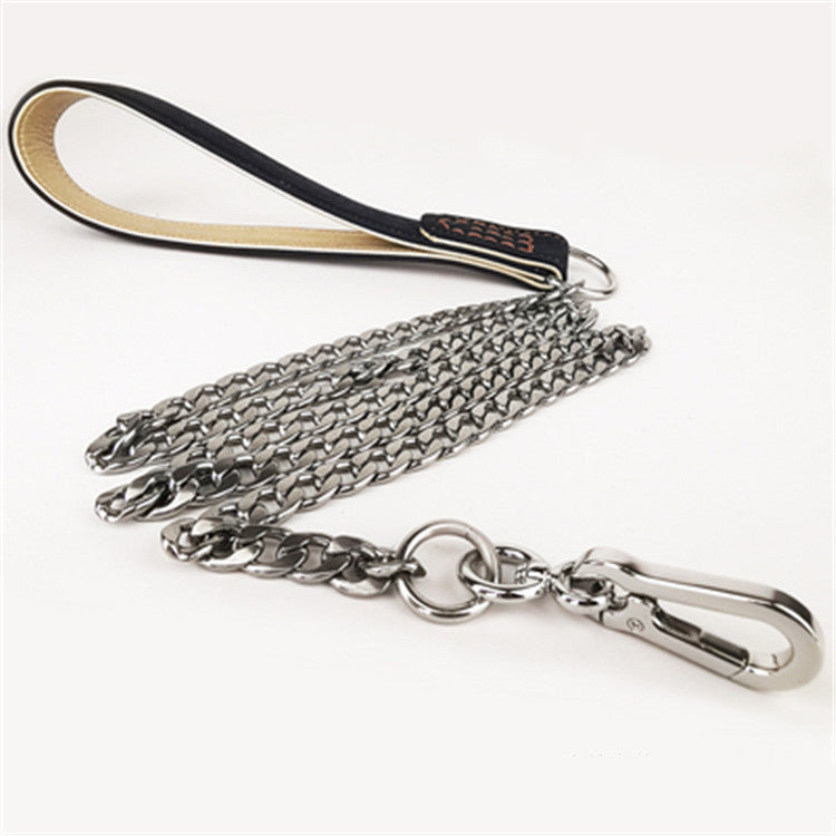 Dog Leash, Stainless Steel Anti-bite Chain