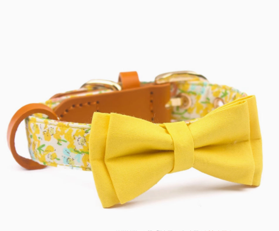 Cowhide Stitching Floral Cotton Pet Dog