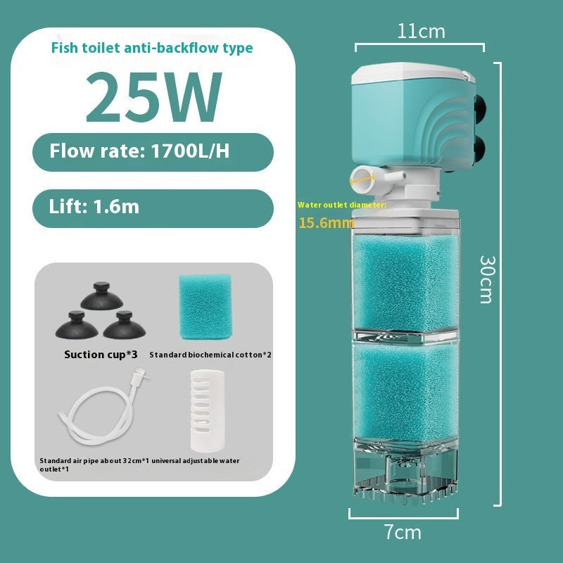 Fish Tank Filter System Three-in-one Fish Tank Filter