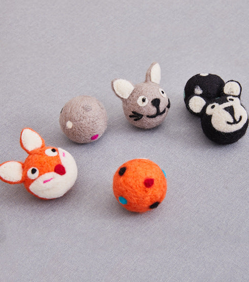 Colorful Felt Stretch Ball Cat Toy Ball Pet Toy