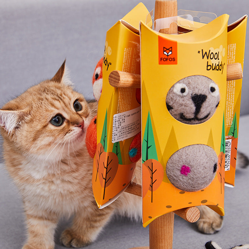 Colorful Felt Stretch Ball Cat Toy Ball Pet Toy