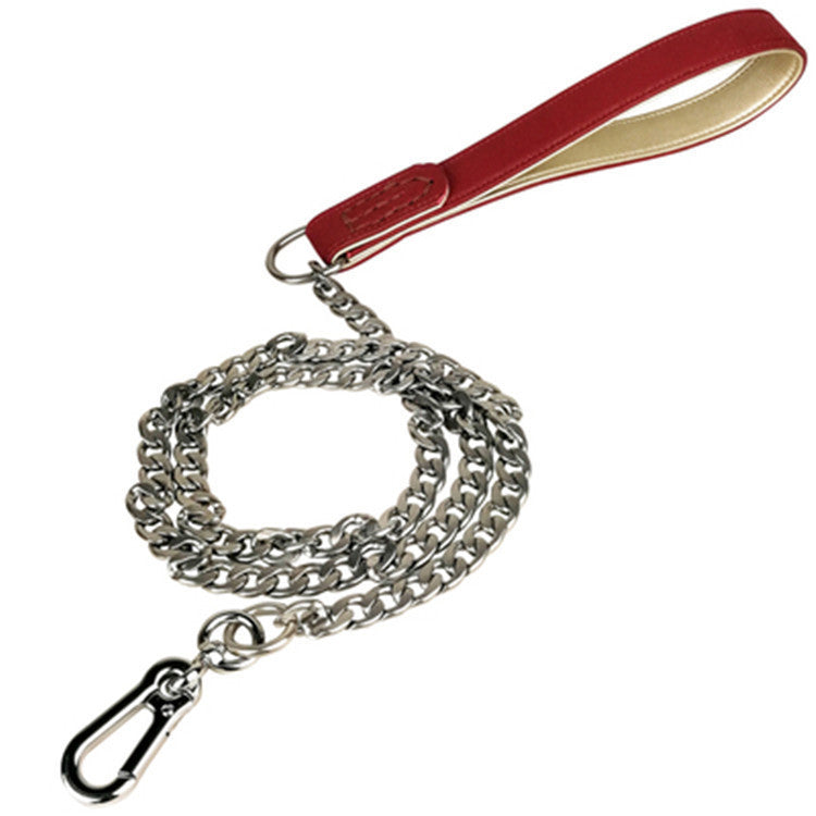 Dog Leash, Stainless Steel Anti-bite Chain