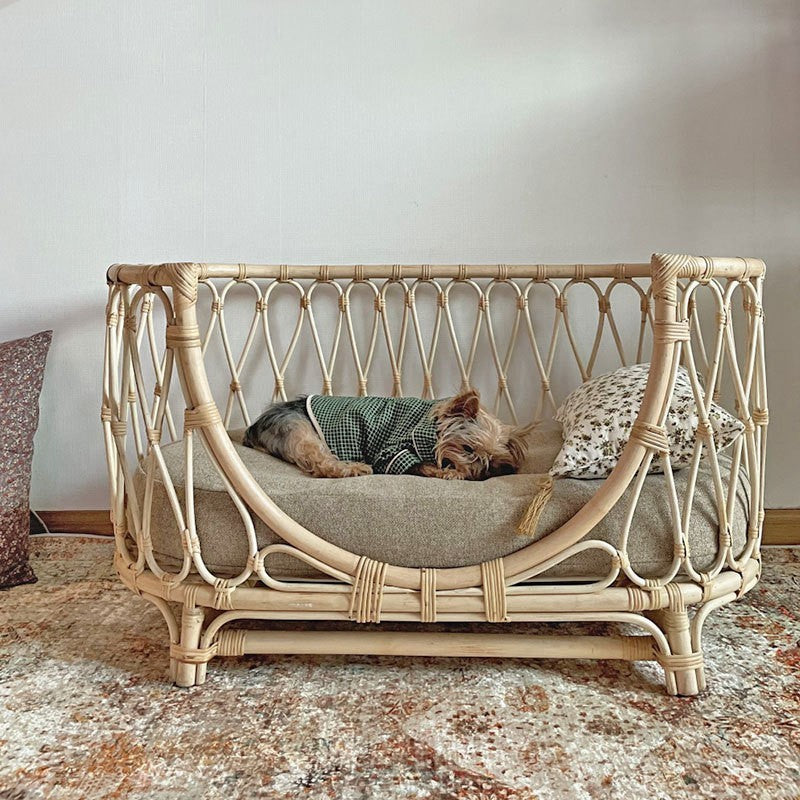 Pet Bed Handmade Rattan Woven Pet