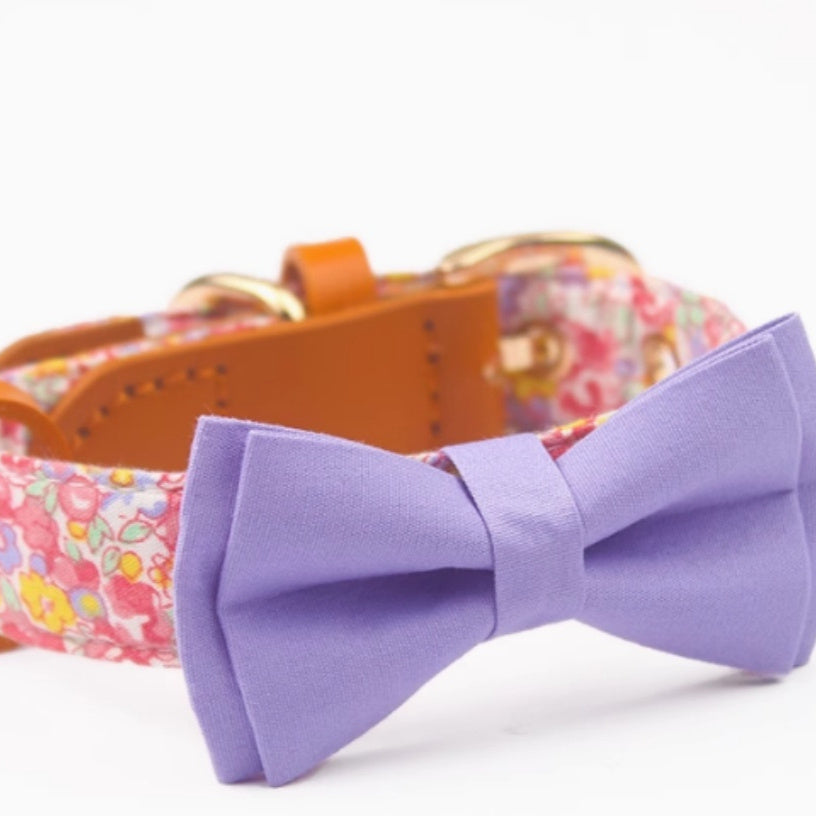 Cowhide Stitching Floral Cotton Pet Dog