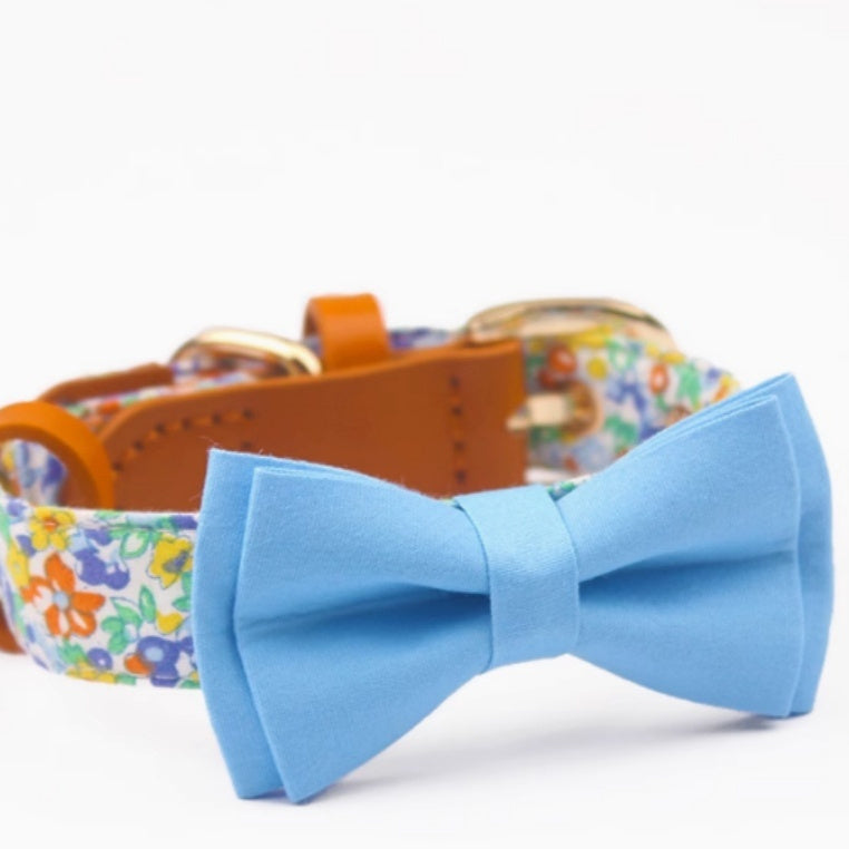 Cowhide Stitching Floral Cotton Pet Dog