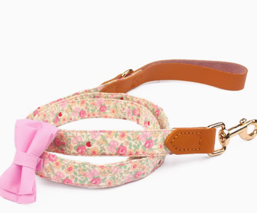 Cowhide Stitching Floral Cotton Pet Dog