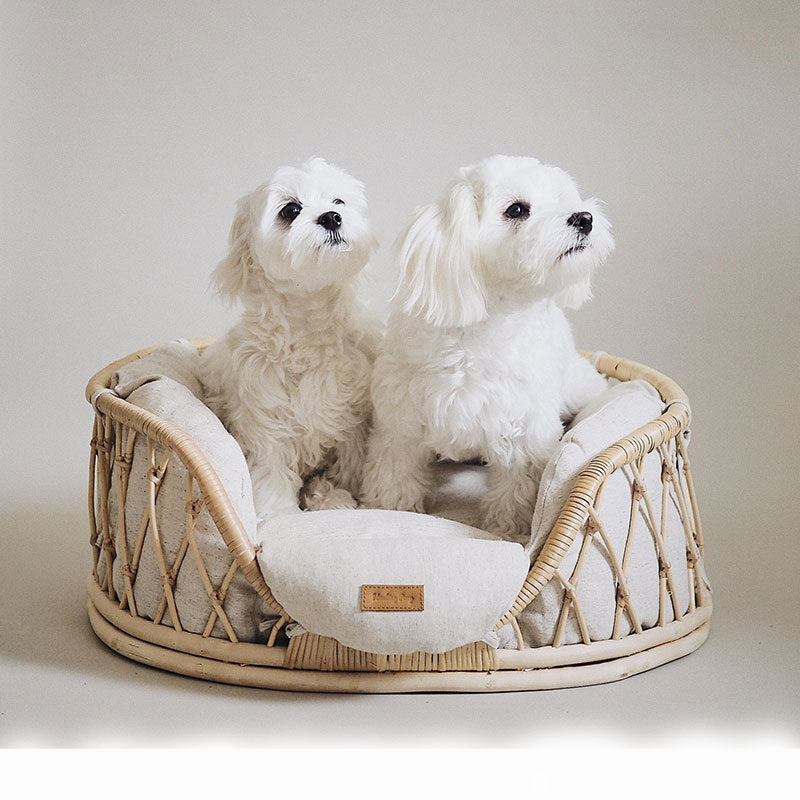Pet Bed Handmade Rattan Woven Pet
