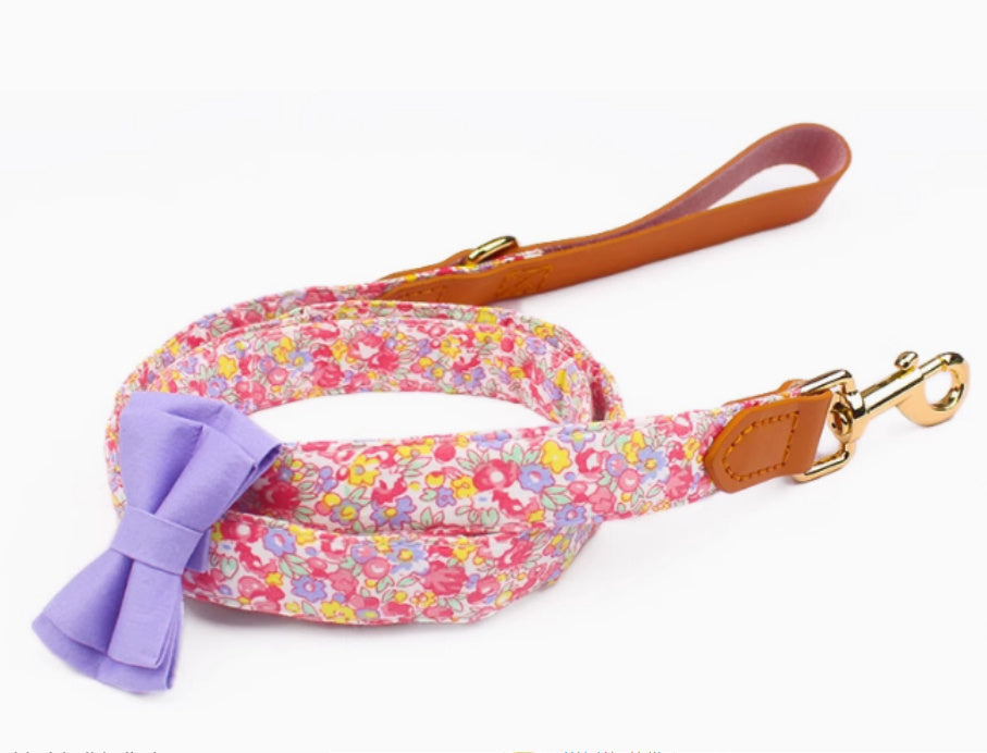 Cowhide Stitching Floral Cotton Pet Dog