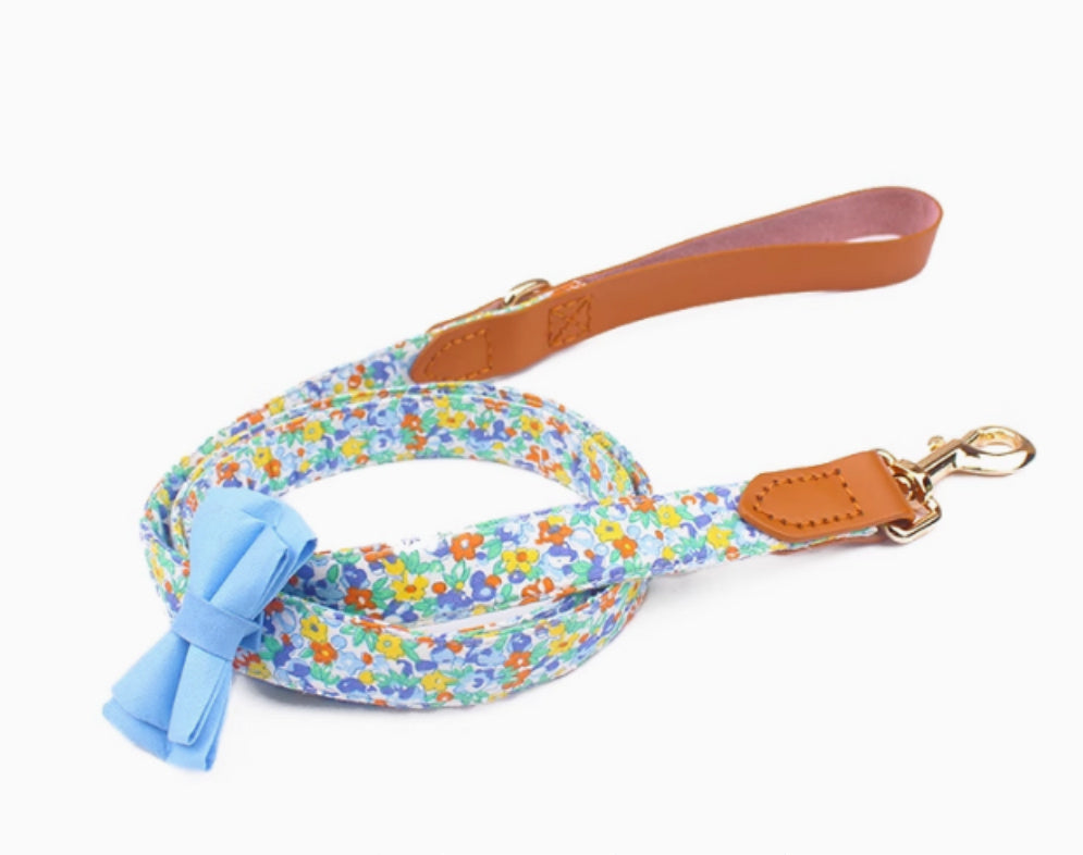 Cowhide Stitching Floral Cotton Pet Dog