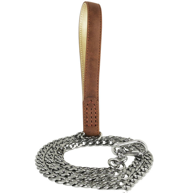Dog Leash, Stainless Steel Anti-bite Chain