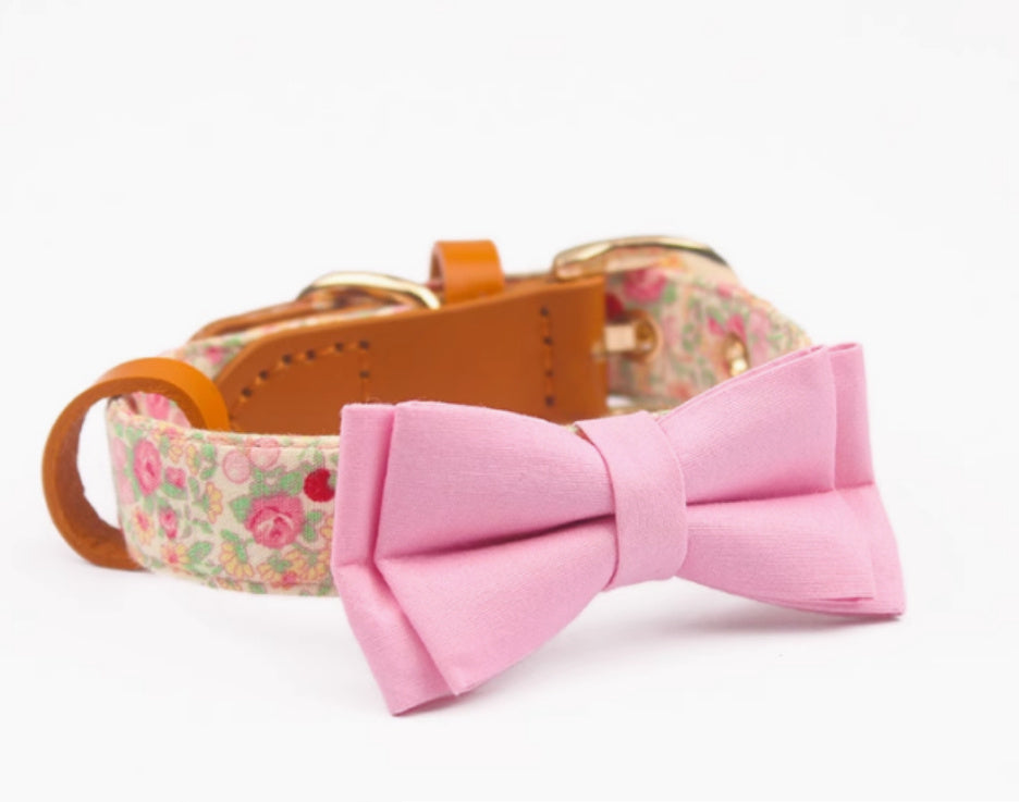 Cowhide Stitching Floral Cotton Pet Dog