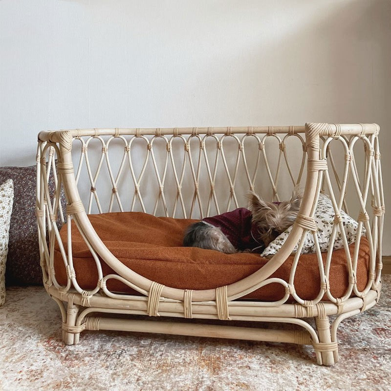 Pet Bed Handmade Rattan Woven Pet